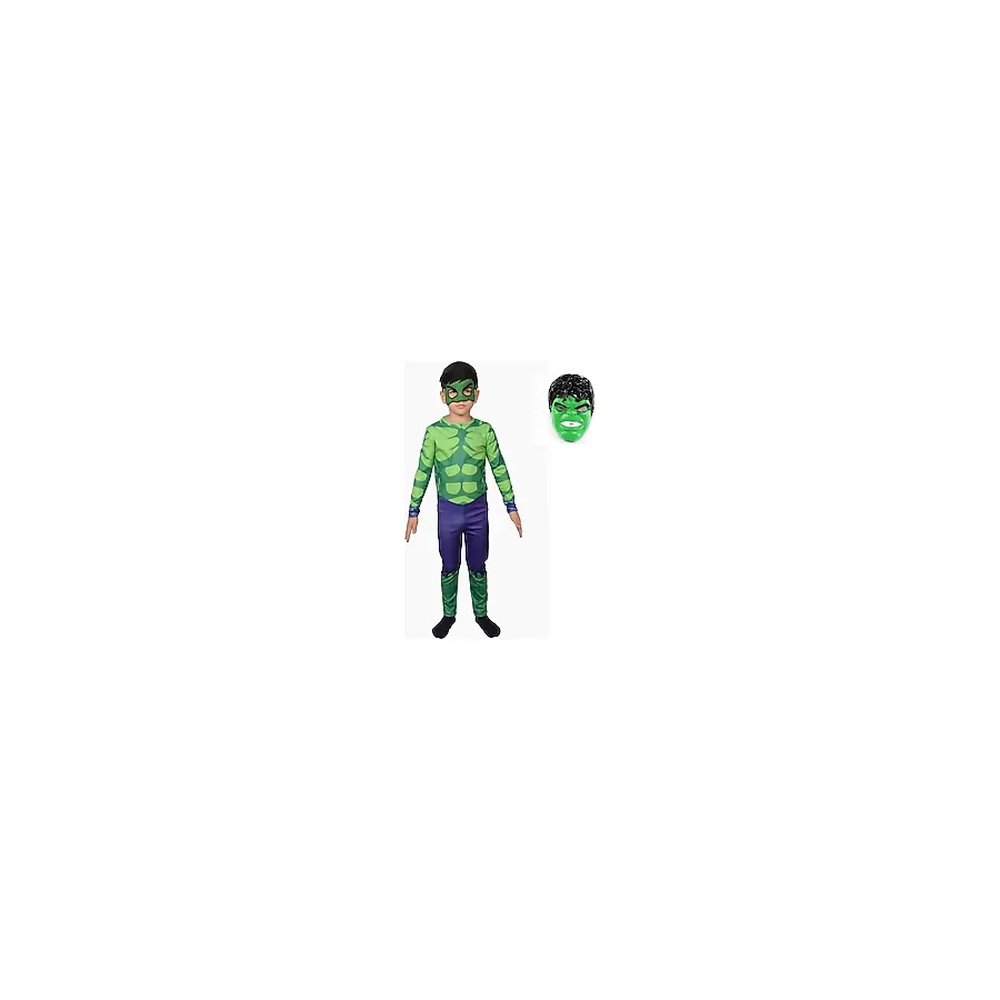Sedirli Maskeli Hulk Çocuk Kostümü -- 2 Maskeli (473050637)