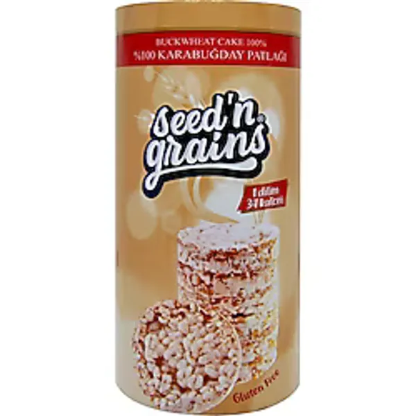 Seed'n Grains Karabuğday Patlağı 125 G Gluten Free 1 Adet Sağlıklı Atıştırmalık