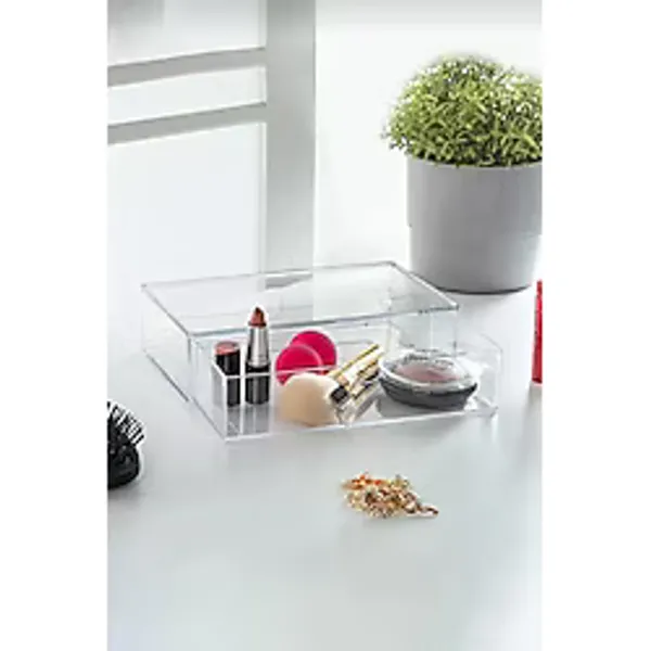 Şeffaf Çekmece Makyaj Takı Organizeri Düzenleyici 10x18x4 Cm Şeffaf