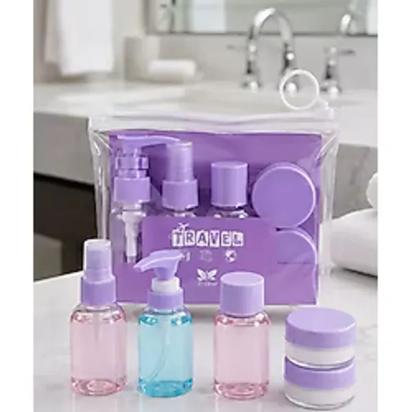 Şeffaf Seyahat Dolum Şişesi Seti 5 Parça Kozmetik Organizer