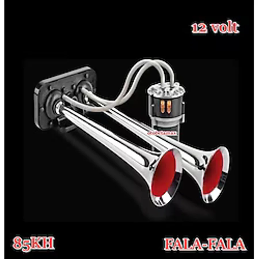 Seger 12Volt Fala-Fala Kompresörlü Korna 85Kh Krom Boru
