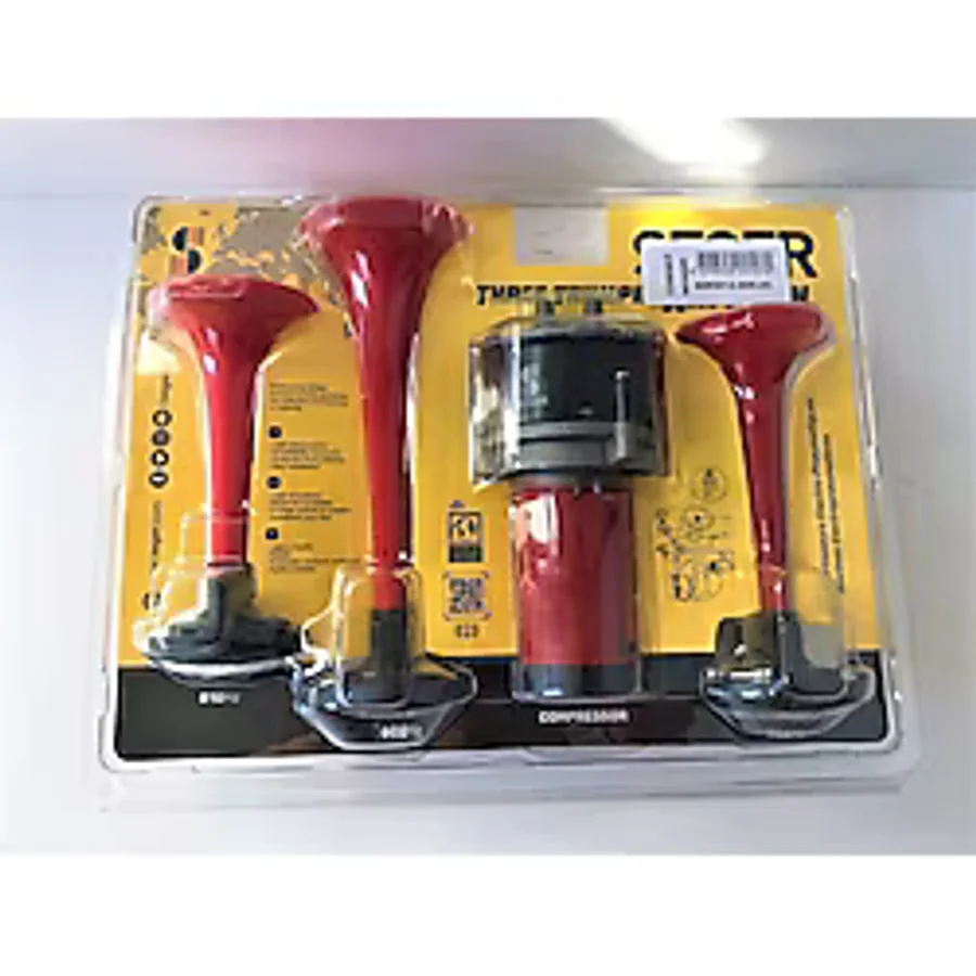 Seger 3 Borulu Kendinden Kompresörlü Havalı Korna 12volt