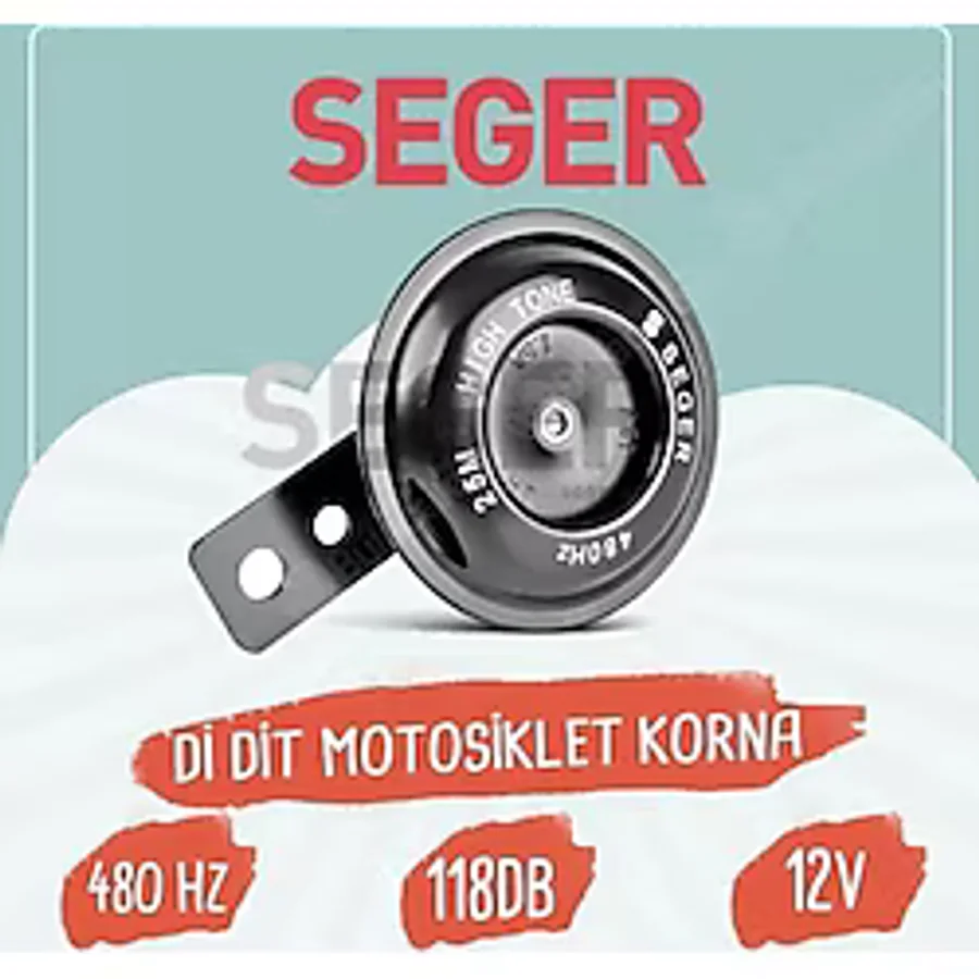 Seger M25 Didit Motosiklet Kornası 12V 480 Hz 118 Db