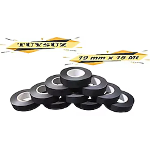 Segnan Tüysüz Bez Bant Elektrik Kablo Bandı 19 Mm X 15 Metre 10 Adet