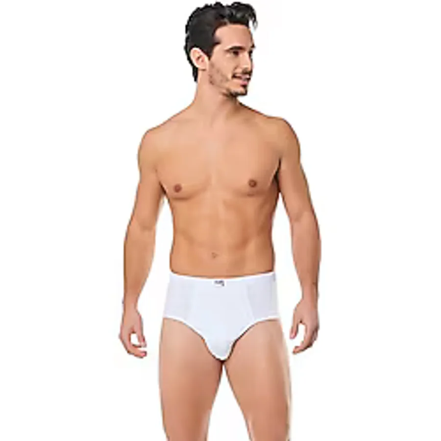 Seher Yıldızı Erkek Slip Külot %100 Pamuk Abani Classic 6'lı Paket - Beyaz