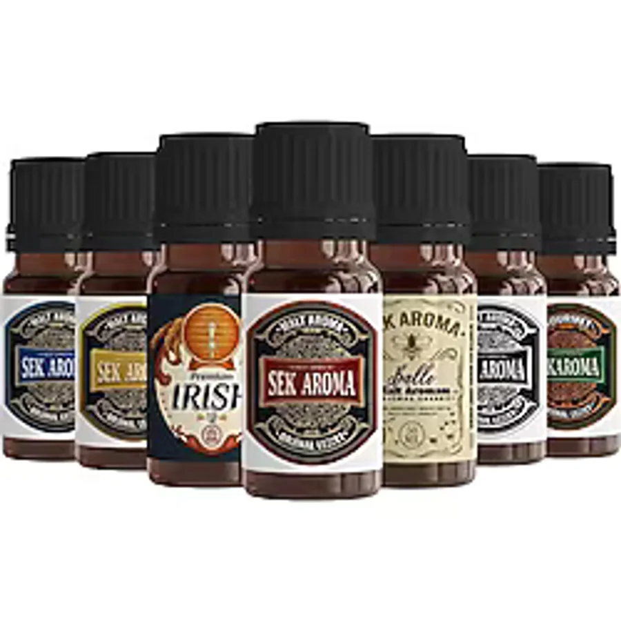 Sek Aroma 7 Çeşit Tek Kullanımlık Karışık Hazır Karışım Viski Kiti Seti-Hazır Karışım Karışık Viski Aroması 10 ML