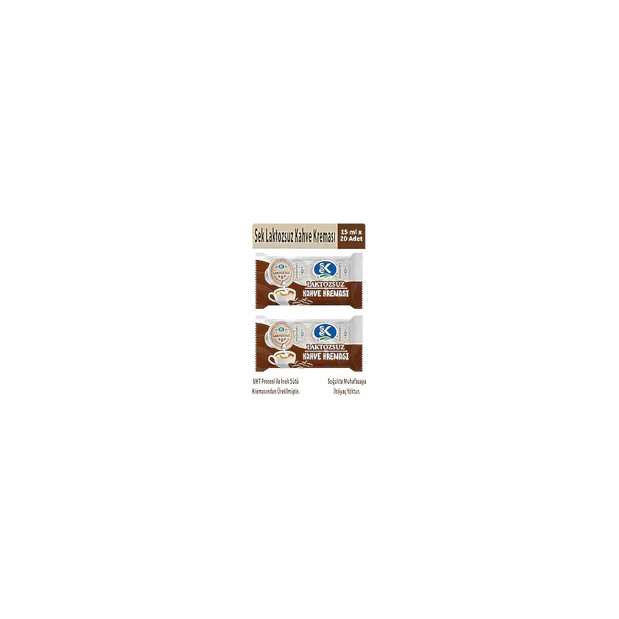 Sek Laktozsuz Kahve Kreması 10 Lu X 15 Ml X 2 Paket