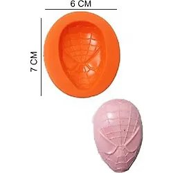 Şeker Hamur Kalıbı Silikon Örümcek Adam Maske 6x7 Cm