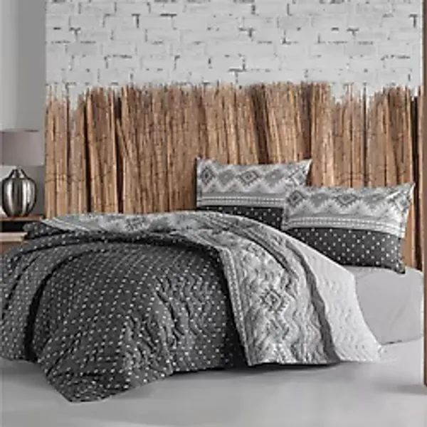 Şeker Portakalı Yayıncılık Astera V1 Antrasit Tek Kişilik Dört Mevsim Set - 180 x 230 cm