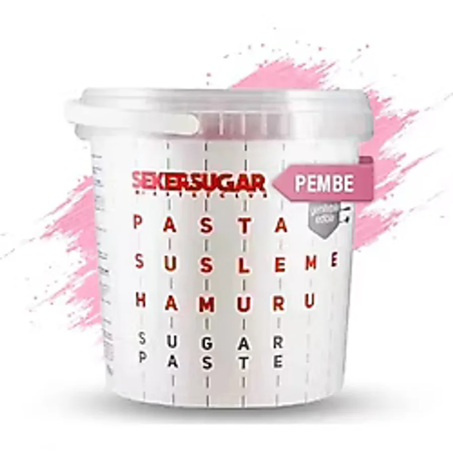 ŞEKER & SUGAR Şeker Hamuru Sugar&Sugar 1 kg Pembe