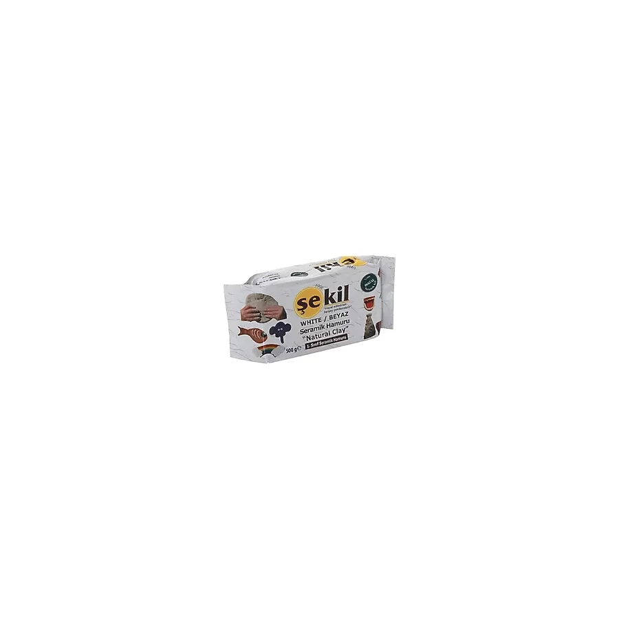 Şekil 1.kalite Seramik Kil Hamuru 500 gr Beyaz