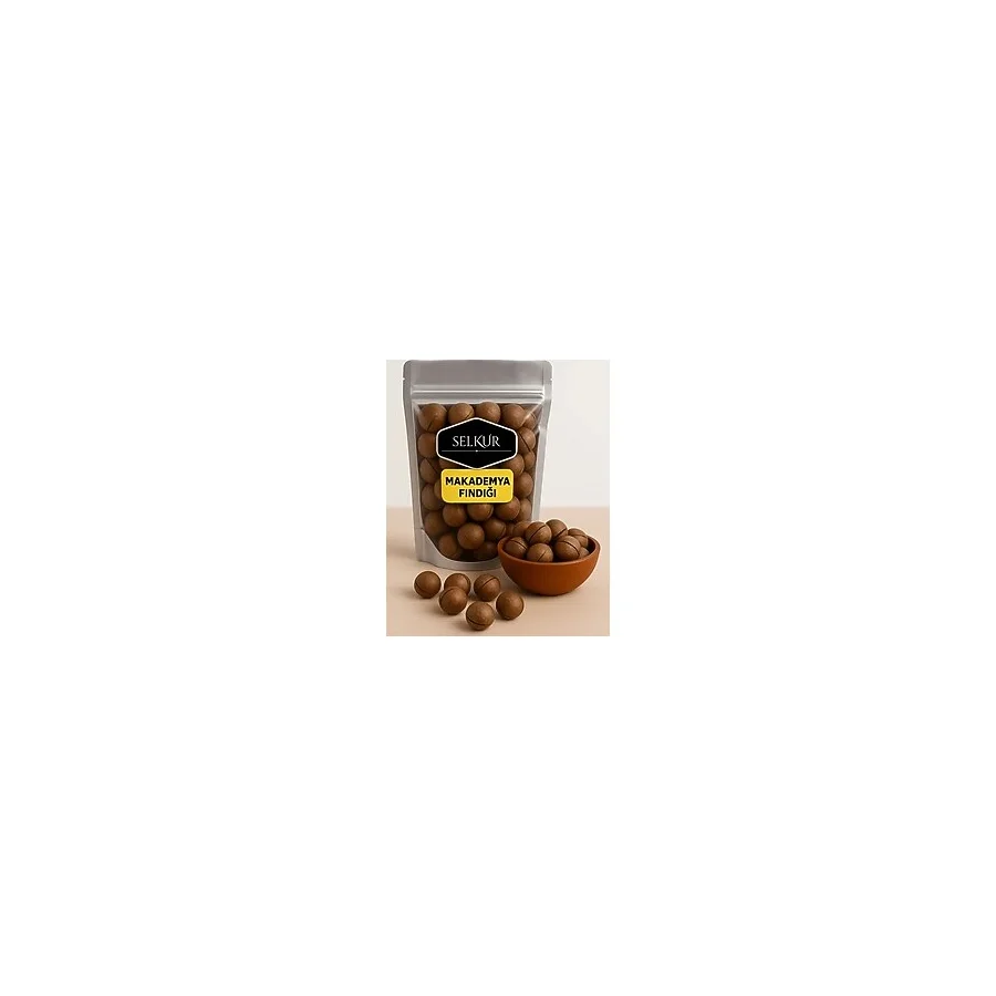 Selkur Kabuklu Kavrulmuş Makademya Fındığı 500Gr(Açacak Aparatı İle)