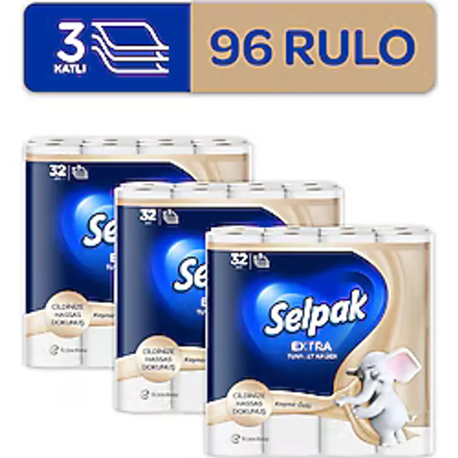 Selpak Extra Kaşmir Özlü Tuvalet Kağıdı 3 x 32'li