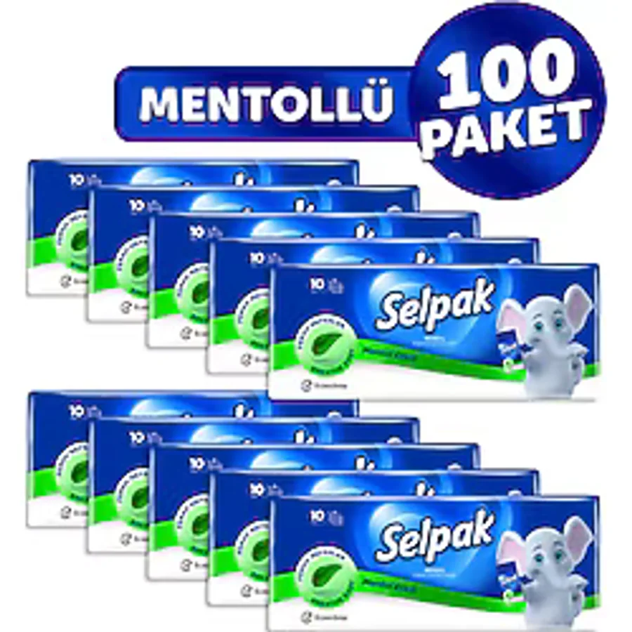 Selpak Mentollü Kağıt Mendil 10'lu 10 Adet