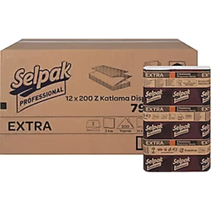 Selpak Professional Extra Z Katlı 12x200 Yaprak Dispenser Havlu