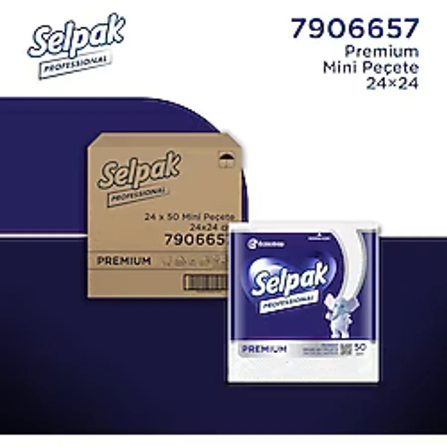 Selpak Professional Premium 24X24 Cm 50'Li Mini Peçete X 24 Adet
