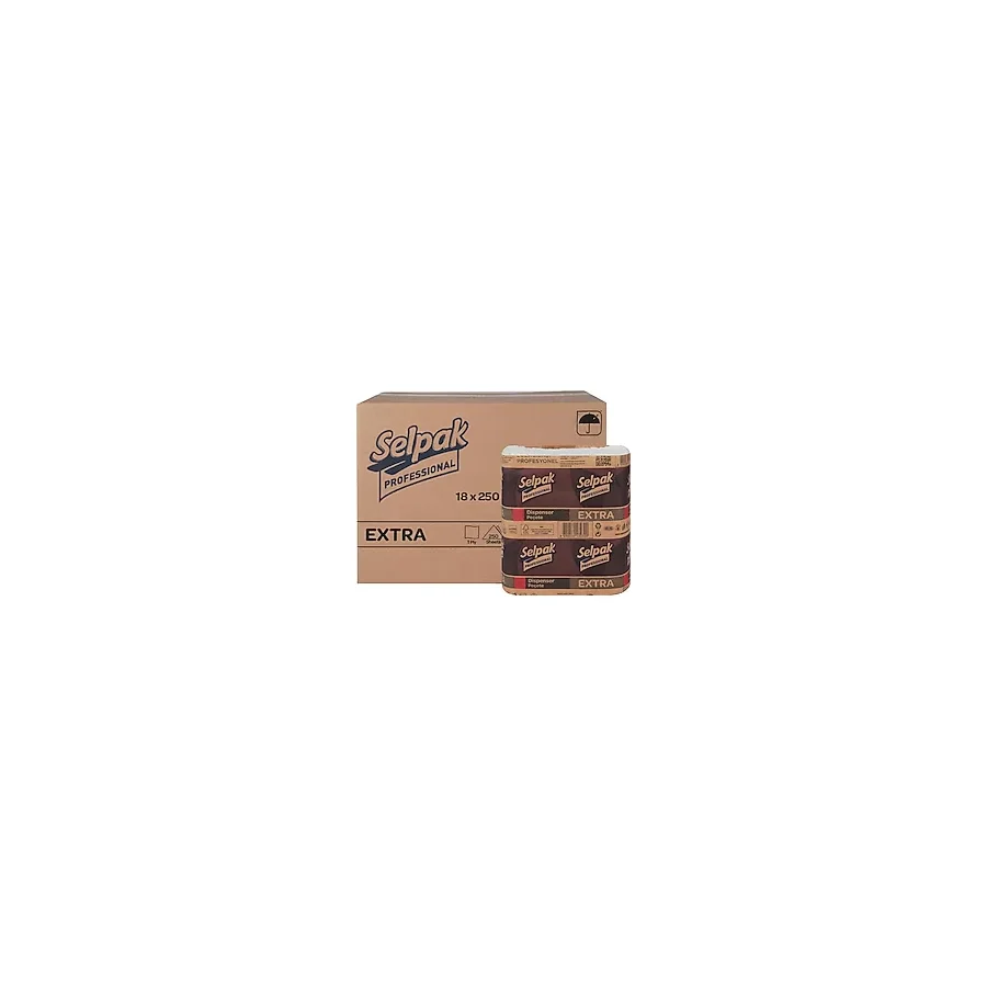 Selpak Professional Selpak 3 Katlı Dispenser Peçete 18 x 250 Yaprak Yumuşak Dokulu Kağıt Kullanıma Uygun