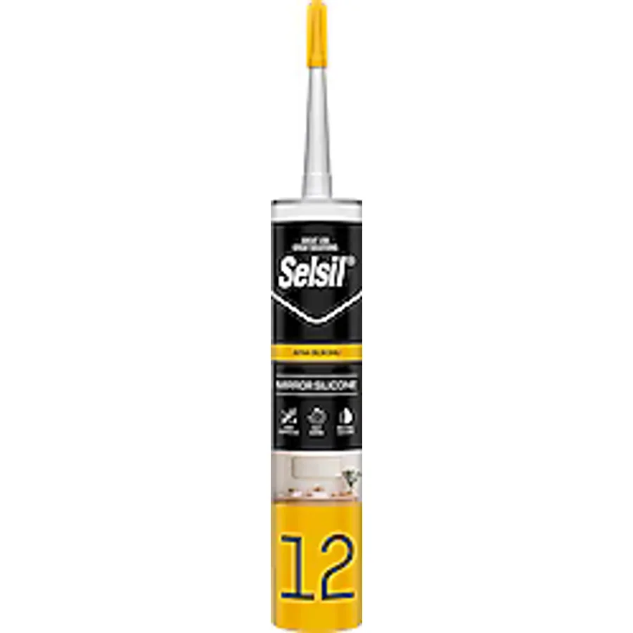 Selsil 12 280 ml Şeffaf Ayna Silikonu