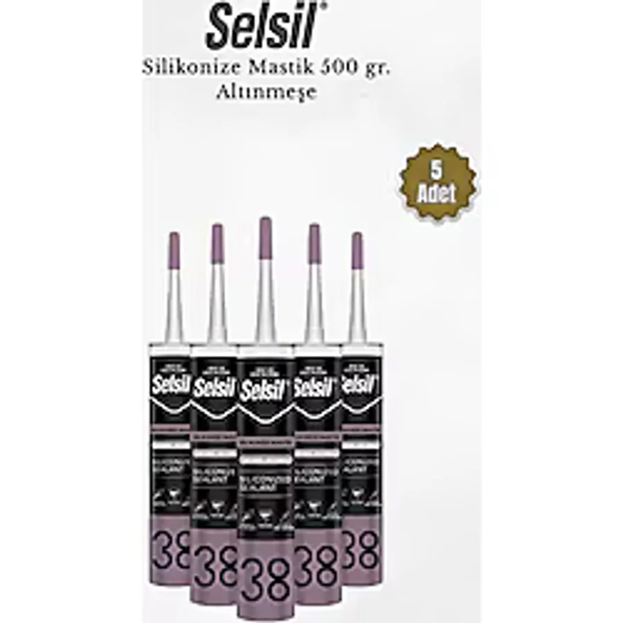 Selsil Silikonize Altınmeşe Mastik 500 Gr. 5 Adet