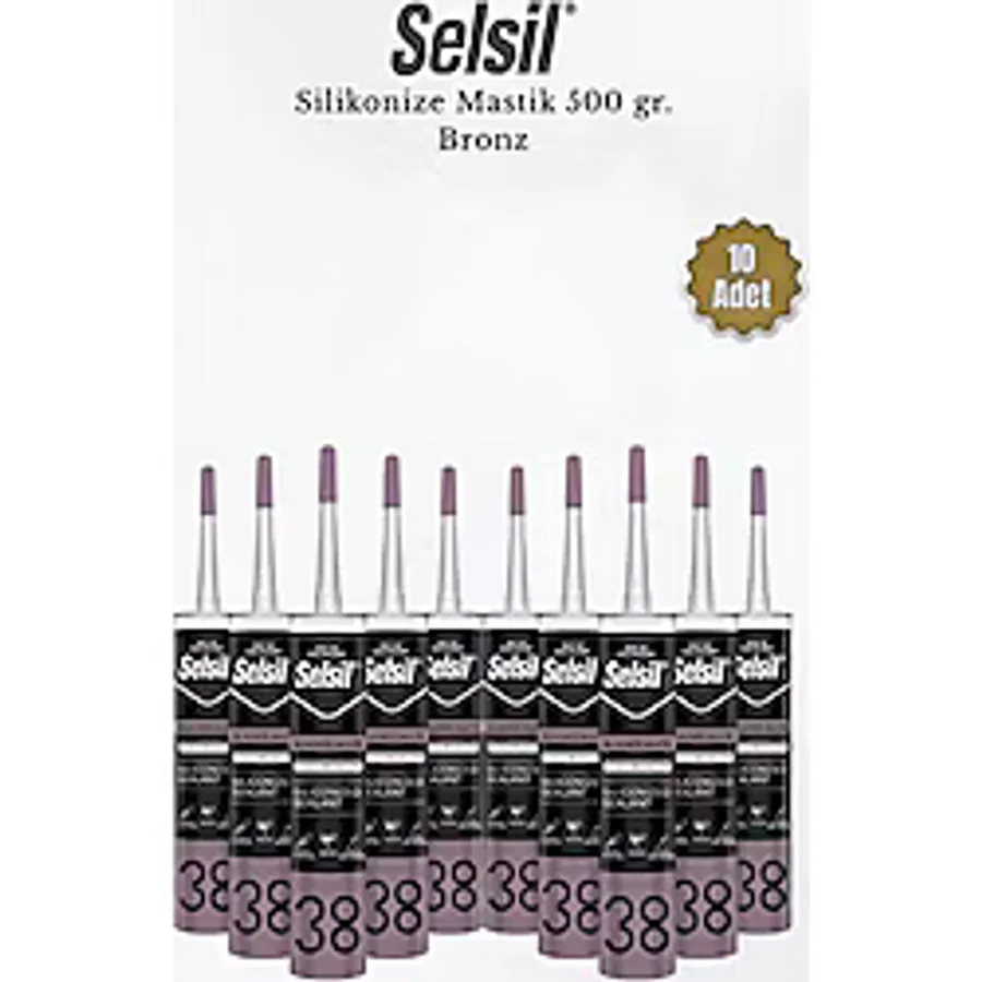 Selsil Silikonize Bronz Mastik 500 Gr - 10 Adet