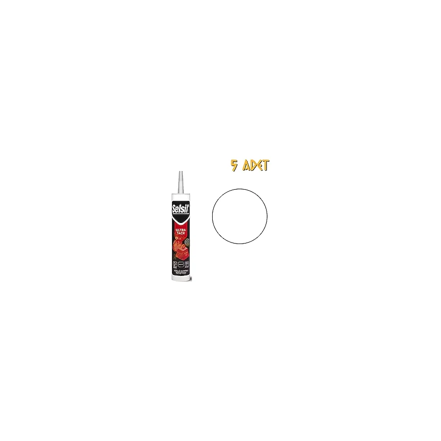 Selsil Ultra Tack Güçlü Korniş Yapıştırıcı BEYAZ 290 ml. - 5 Adet