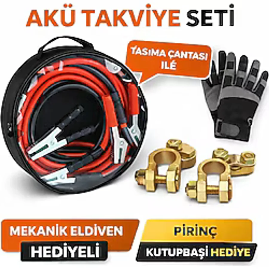 SELTEL 3000 Amper Kalın Akü Takviye Kablosu 2.30 Metre Kalın %100 Bakır