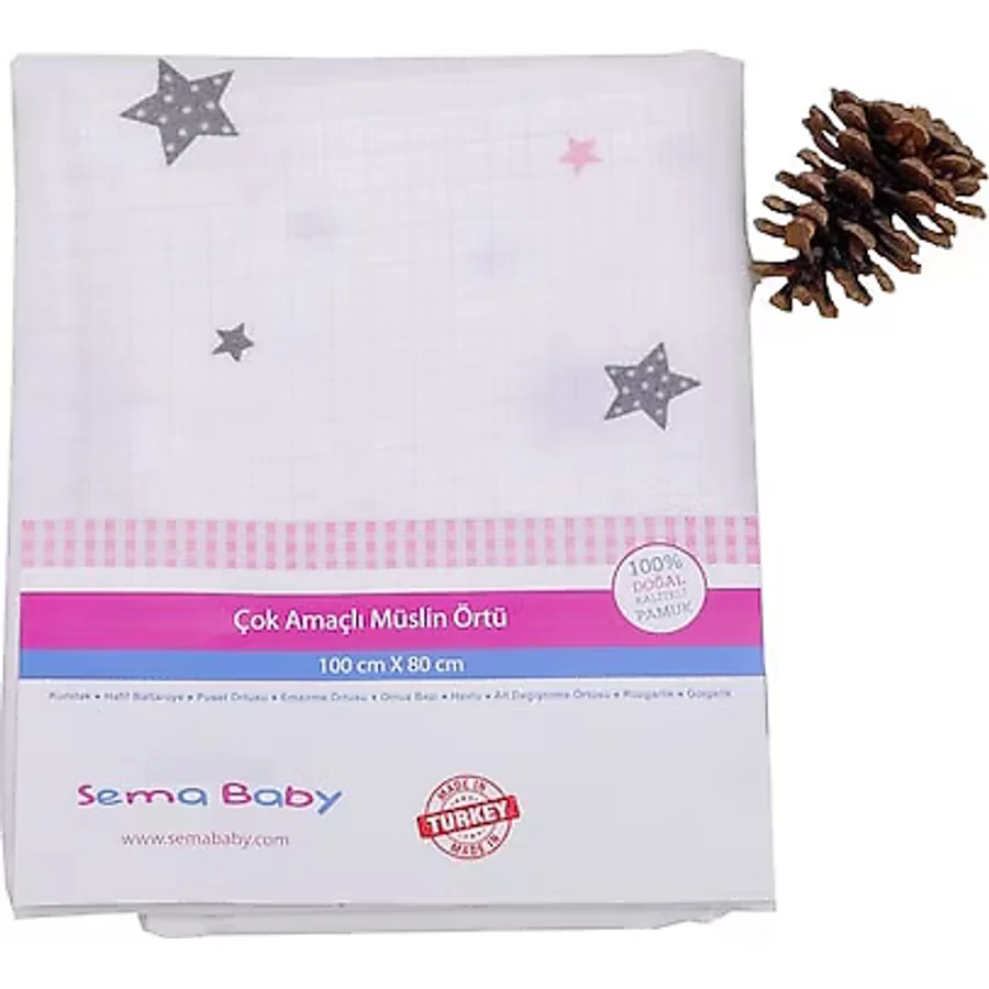 Sema Baby Çok Amaçlı Müslin Örtü 100x80 cm