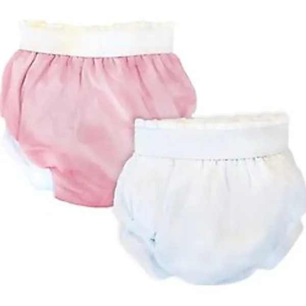 Sema Baby Edolika Sema Baby 2'Li Lüks Alıştırma Külodu 10-15 Kg - Beyaz/Pembe