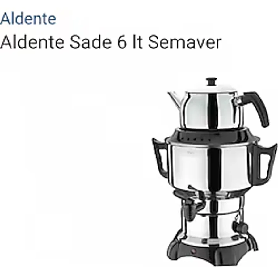Semaver Çay Makinesi Aldente 6 Litre - Dark Inox