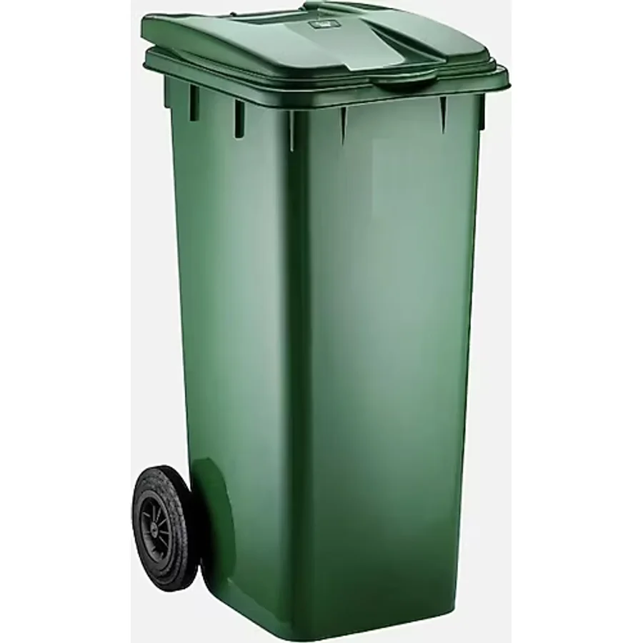 Sembol Plastik Çöp Kovası 120 Lt - Yeşil