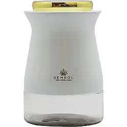 Sembol Silindir 16 cm Kavanoz White-Gold KITCHENART-90