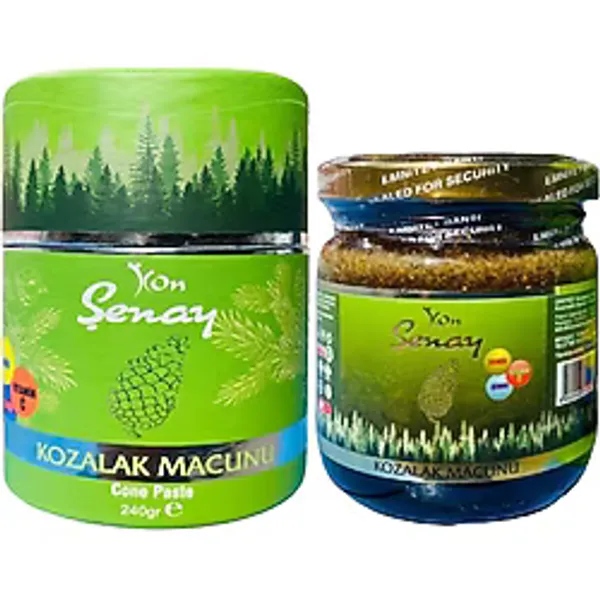 Şenay 240 g Kozalak Macunu Organik İçerikler: Zencefil, Zerdeçal, Ekinezya, Taze ve Kalite - 240 gr