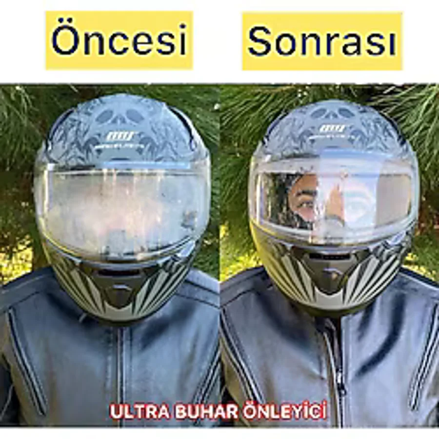 SENEMİCO Aveo 1 Adet Kask Buhar Önleyici Vizör Buğu Önleyici Pinlock