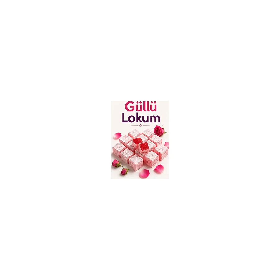 Şener Glikozsuz Lokum 1.5 Kg Güllü Lokum Atıştırmalık