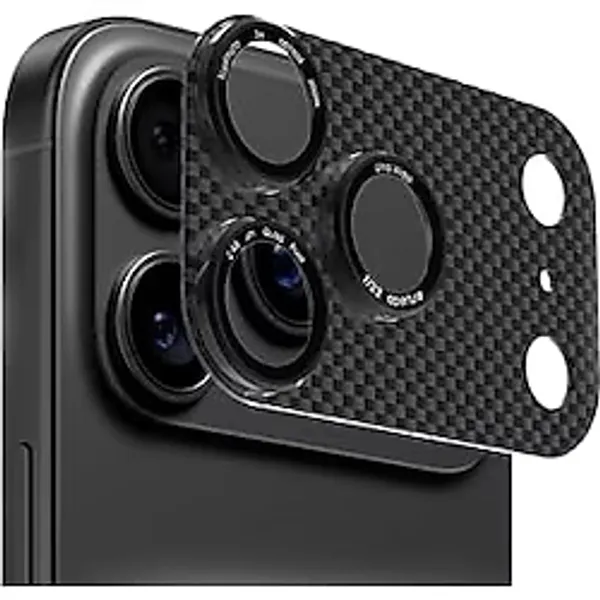 Senon Apple iPhone 17 Pro İçin Zore CL-21 Karbon Kamera Lens Koruyucu (Siyah)