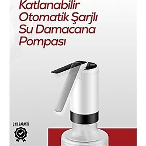 Senson Uzun Şarj Süreli Su Pompası Tek Tuşla Başlat/durdur Cam Damacana Uyumlu Enerji Tasarruflu 4W Güç - Lisinya