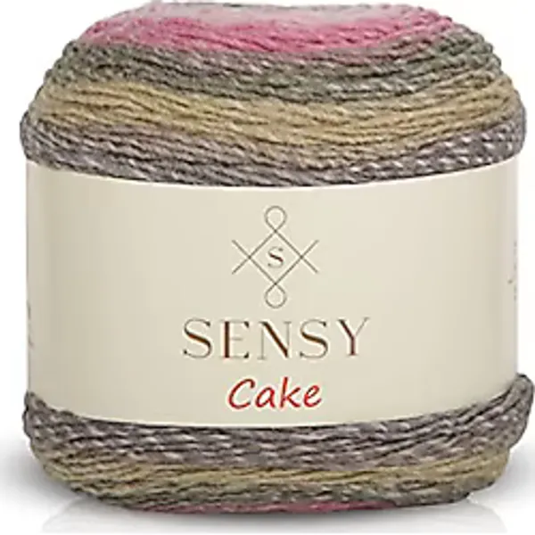 SENSY Premium Cake El Örgü Ipi Şal Bluz Aksesuar Ipi Ebruli Ip (560)