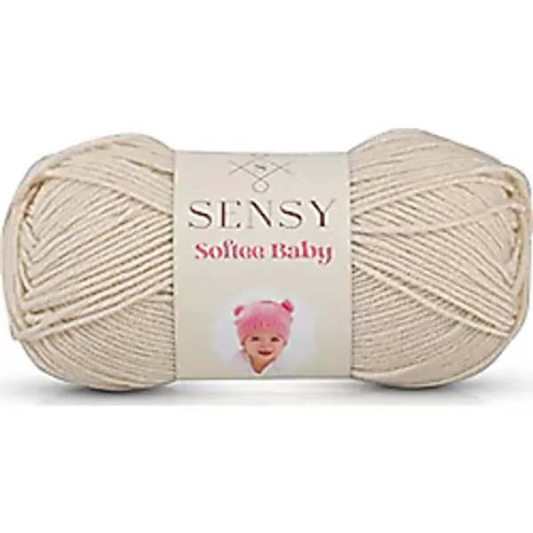 Sensy Premium Softee Baby El Örgü Ipi Bebek Ipi Hırka Kazak Yelek Ip Atkı Bere Patik Bebek Battaniye Ipi - Badem