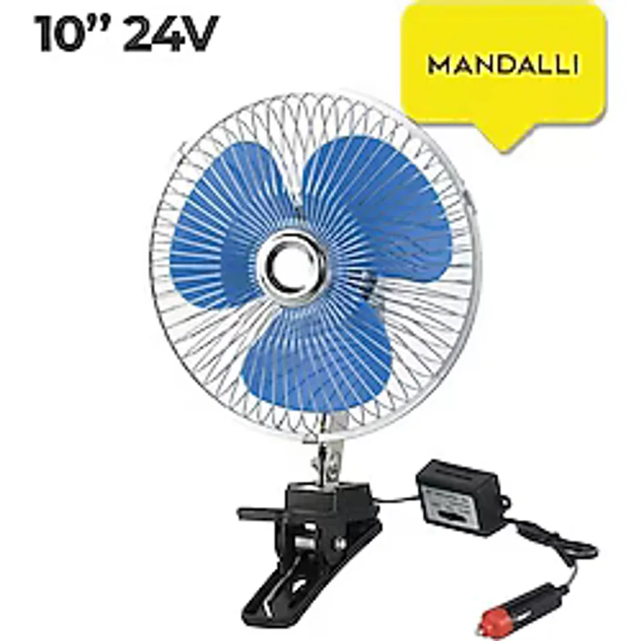 Sentinel Oto Vantilatör 24V 10 İnch Mandallı Çakmak Girişli