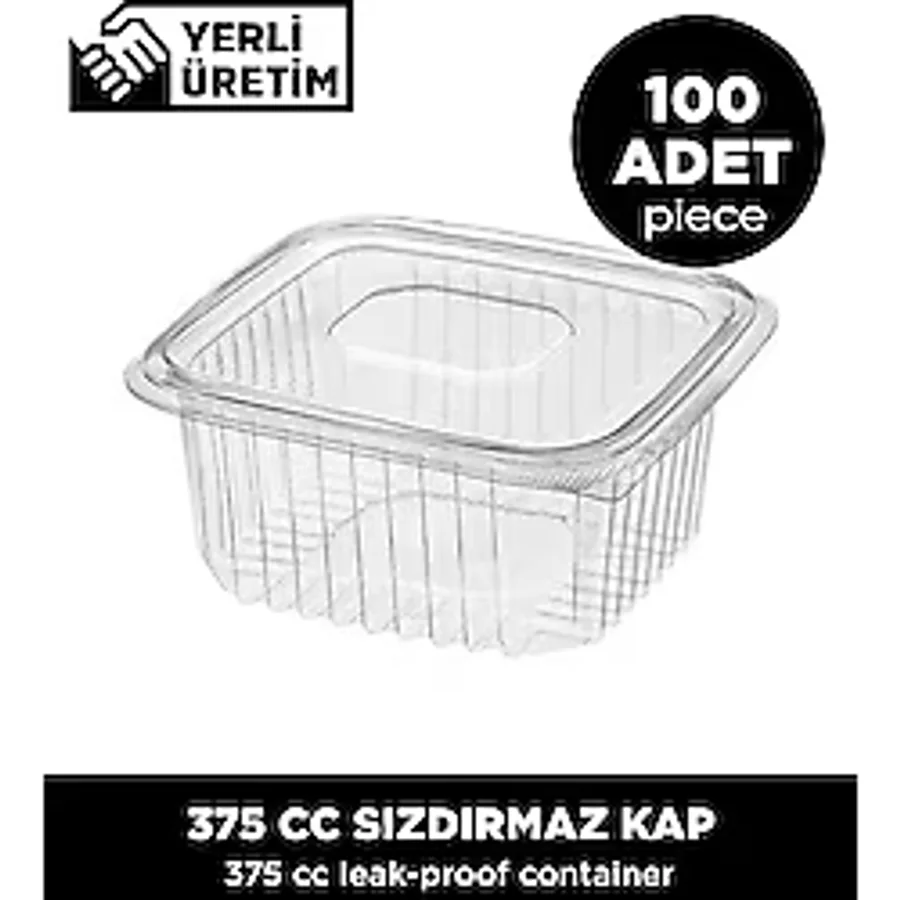 Sepet Doldur 375 cc Sızdırmaz Kap - 100 Adet