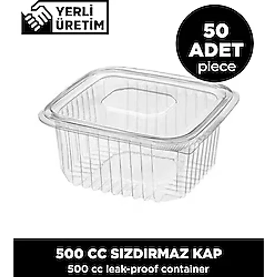 Sepet Doldur 500 cc Sızdırmaz Kap - 50 Adet