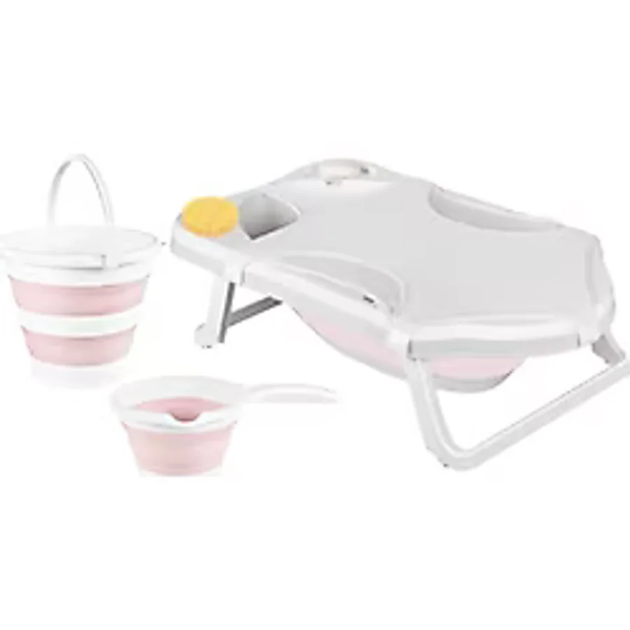 Sepetkitchen Fileli Katlanabilir Banyo Seti Pudra 5 Li Set
