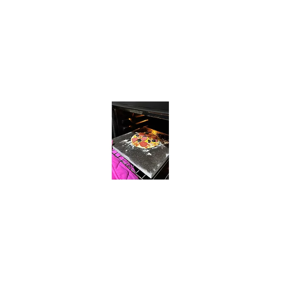 SeplyHome Doğal Pizza Taşı, Fırın Taşı, Ekmek Taşı, Mangal Taşı 30x35 Doğal Bazalt Pişirme Taşı