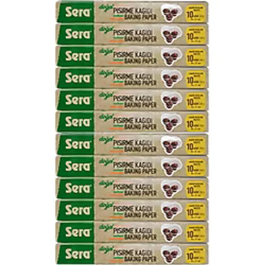 Sera Doğal / Natura Yeni Beyazlatılmamış / Ağartılmamış Hazır Kesilmiş Pişirme Kağıdı x 12 Paket