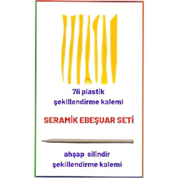 Seramik Hamuru Kil Çamuru Şekillendirme Ebeşuar Modelleme Modelaj Seti