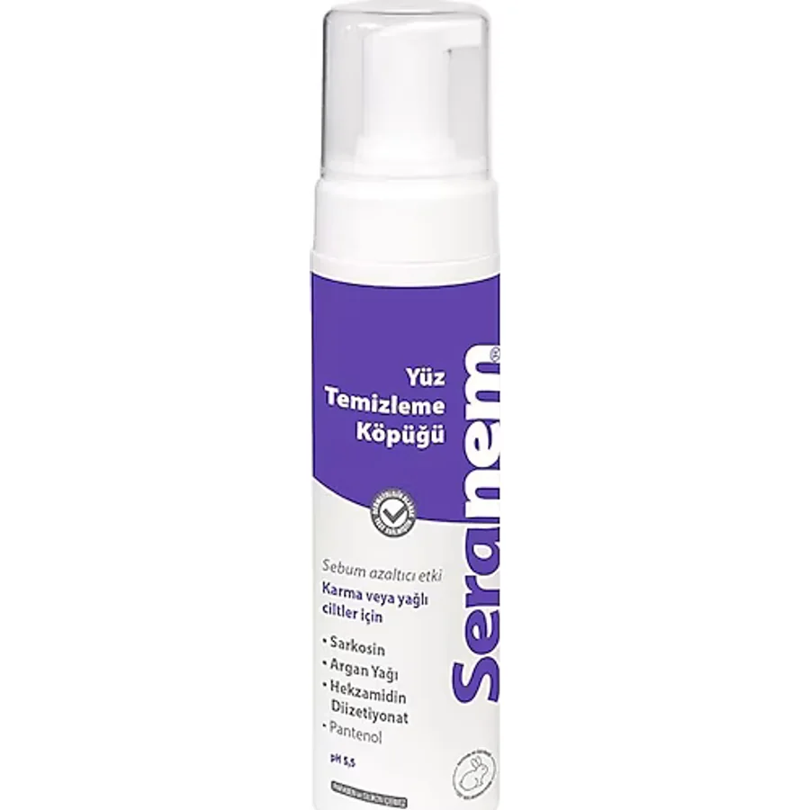 Seranem Sebum Azaltıcı Etki 200 ml Yüz Temizleme Köpüğü