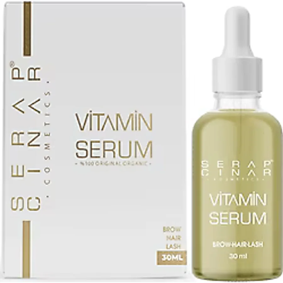 Serap Çınar Kaş & Saç İçin Vitamin Serum 30ML - Gürleştirici, Doğallaştırıcı Profesyonel Seru