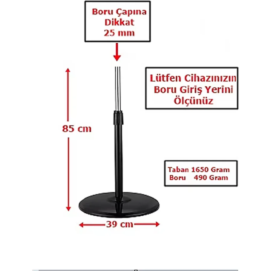 SERHAT DENİZ Fakir VC 20 S Uyumlu Vantilatör Ayağı Taban+ Boru