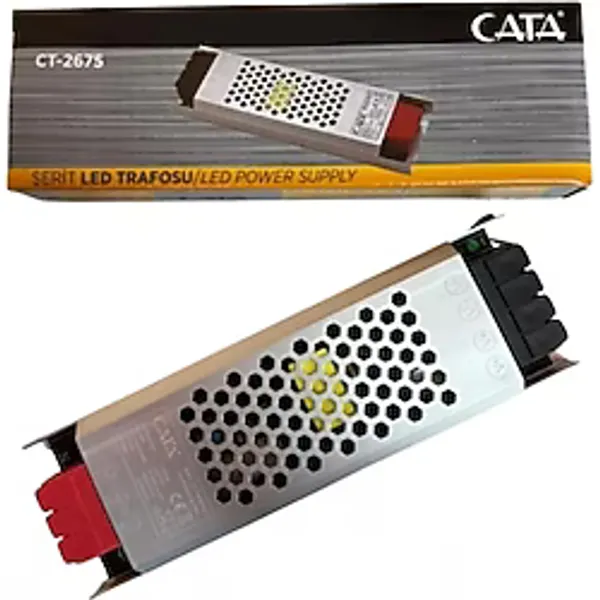 Şerit LED Trafosu 12V Cata Serisi Slim Kasa, Alüminyum Gövdeli Ince Güç Kaynağı, Kamera ve - Genel - Çok Renkli