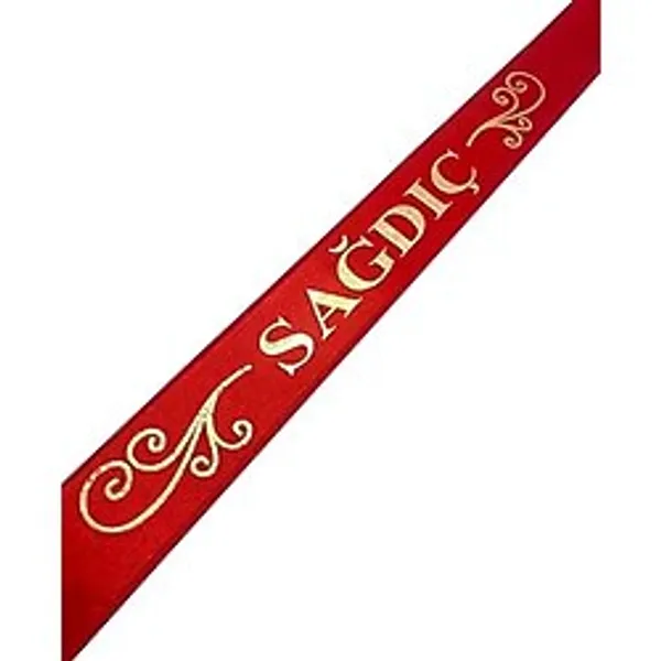 Sermet Süs Dünyası (3 ADET) Kırmızı Sağdıç Kurdelesi Sağdıç Kolluk Kol Kurdele Kına Gecesi Düğün Malzemeleri